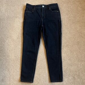 White House Black Market Women's Dark Blue Skinny Jeans